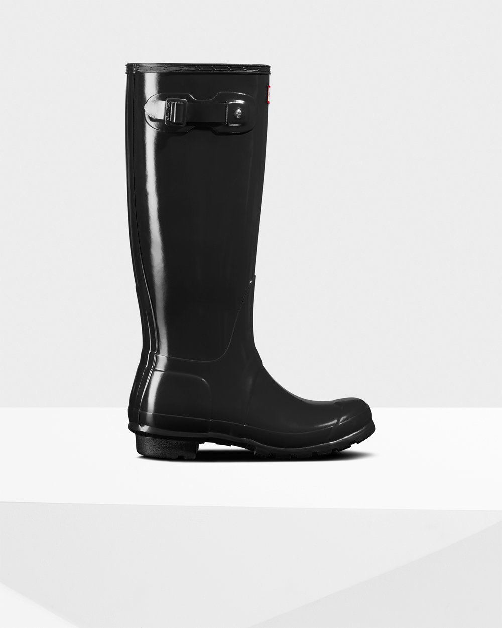 Womens Hunter Tall Rain Boots Black - Original Gloss - 1782546-NE